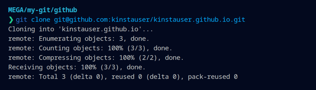 คำสั่ง Git clone และการตอบสนองในหน้าต่าง CMD