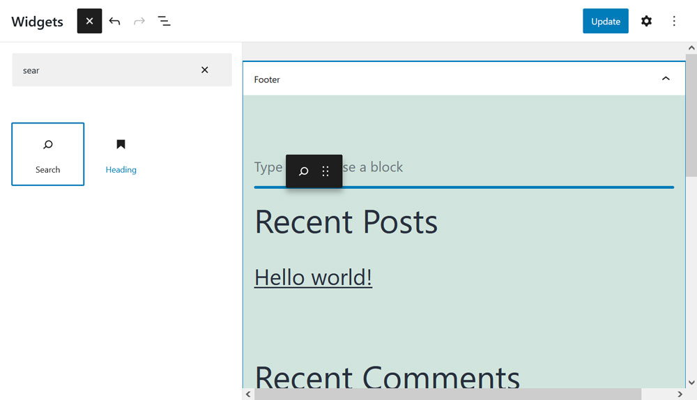 เพิ่มเครื่องมือค้นหาใน wordpress ผ่านเมนูวิดเจ็ต