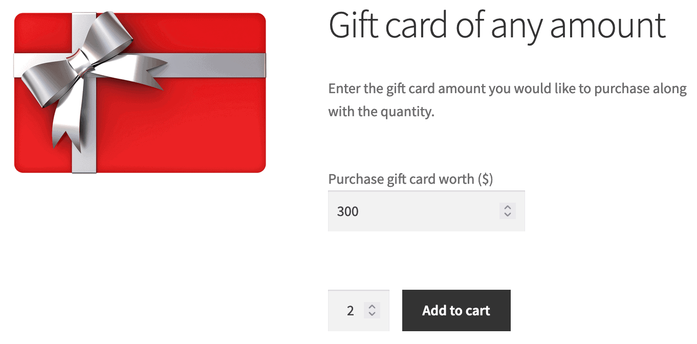ซื้อบัตรของขวัญเป็นจำนวนเท่าใดก็ได้
