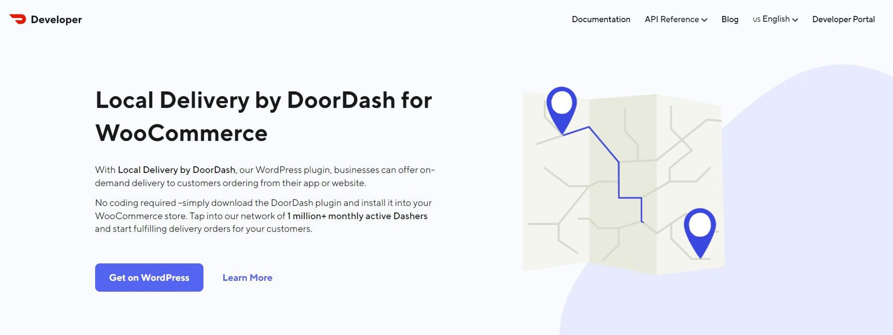 DoorDash WP Plugin Pagina de destinație februarie 2023