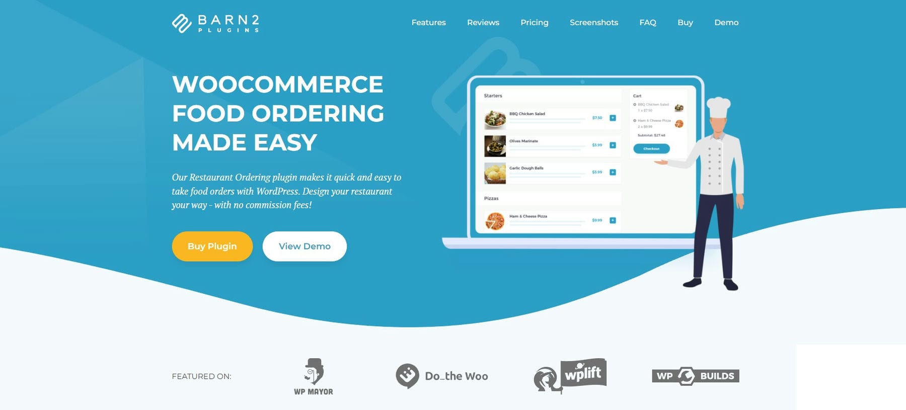 Pagina de pornire a pluginului WooCommerce pentru comandă de alimente, februarie 2023