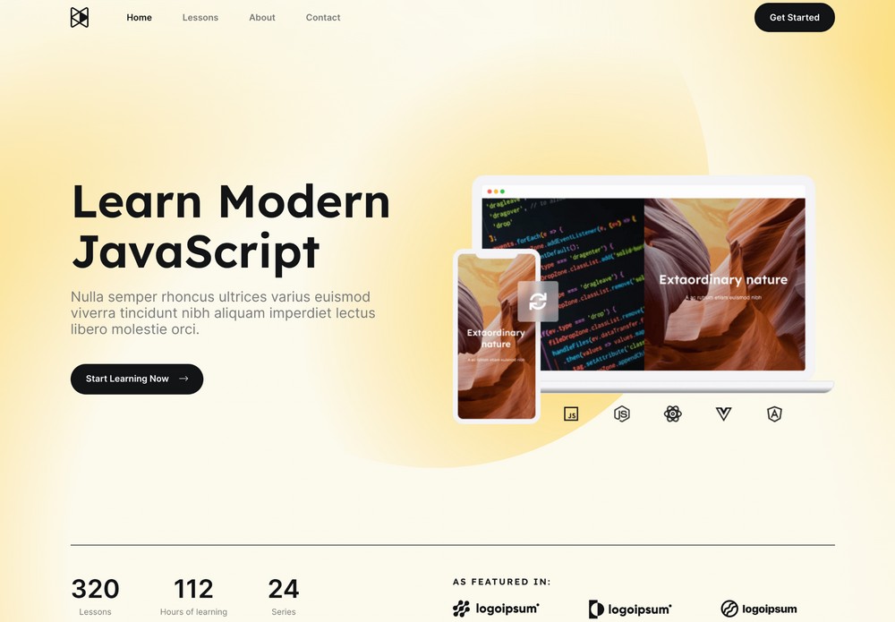 Стартовый шаблон ecourse от Astra