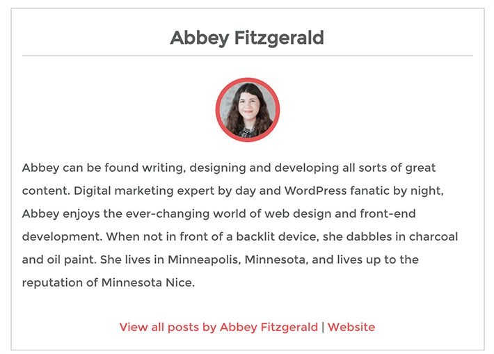 Abbey Fitzgerald 的作者簡介截圖