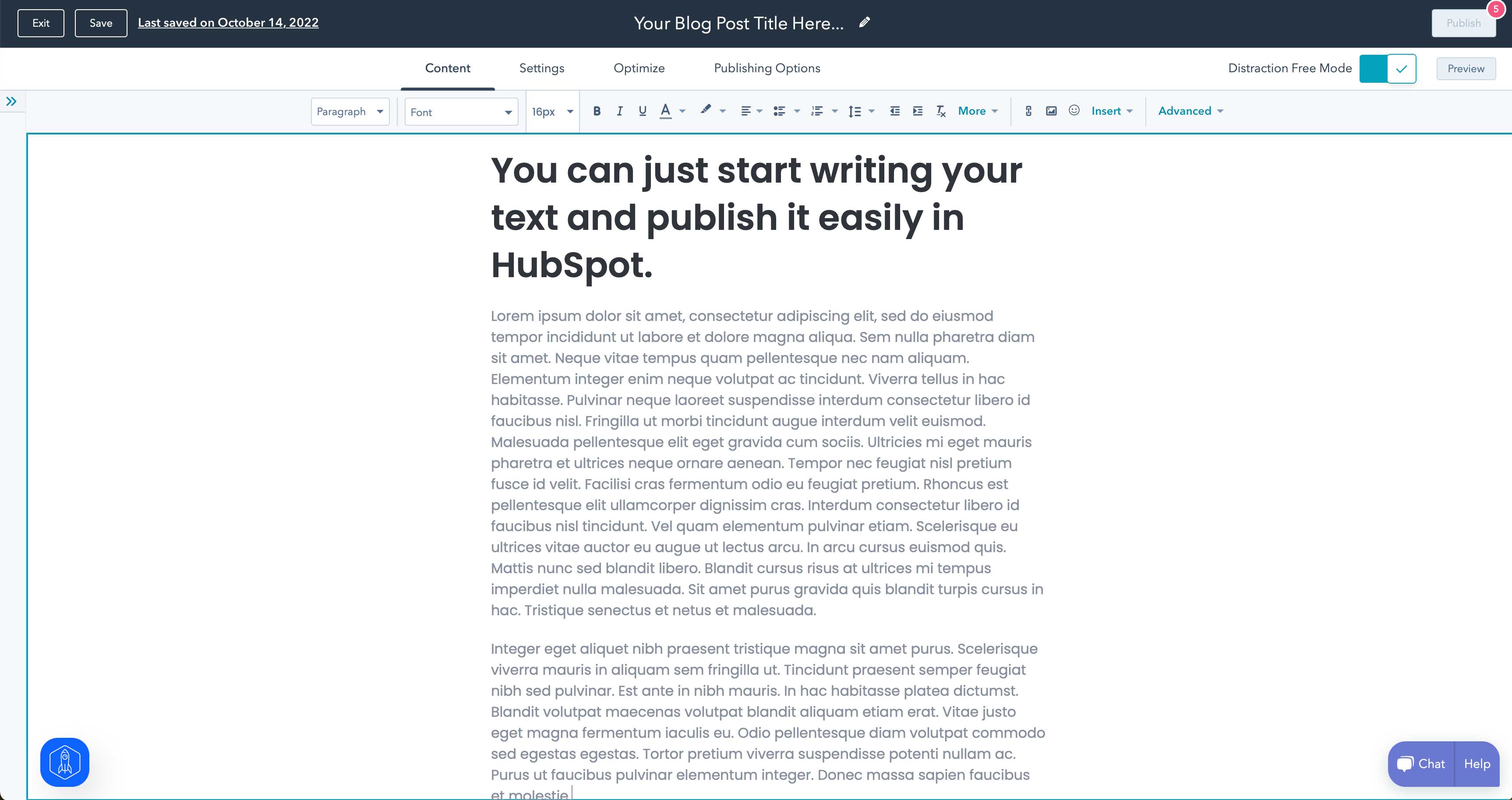 HubSpot yayınlama araçları
