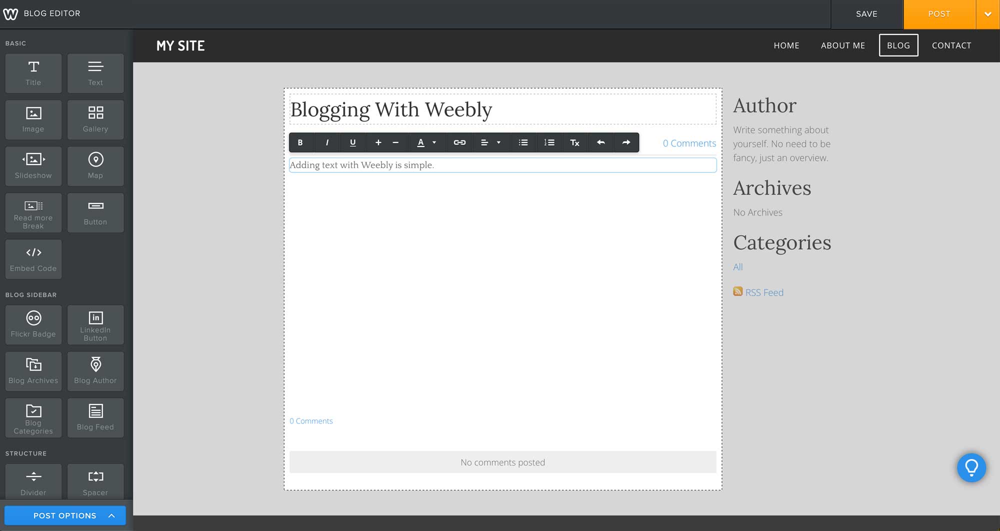 Weebly ile yayınlama