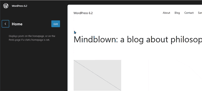 站点编辑器导航 Site editor navigation