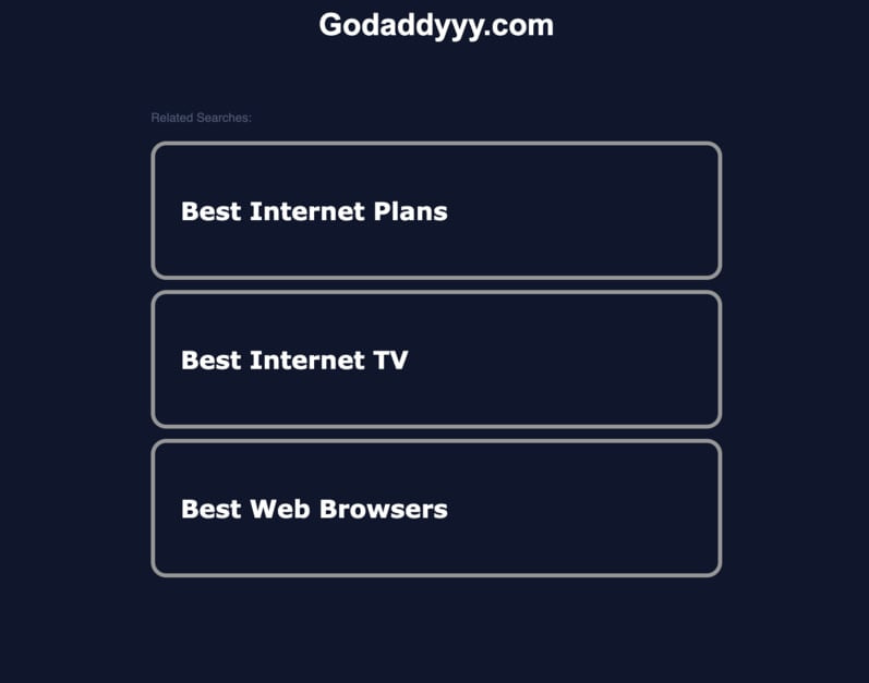 GoDaddy 广告页面