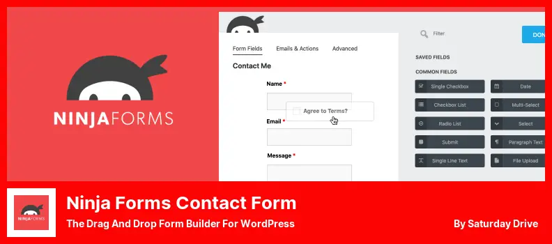 Ninja Forms Contact Form Plugin - WordPress のドラッグ アンド ドロップ フォーム ビルダー