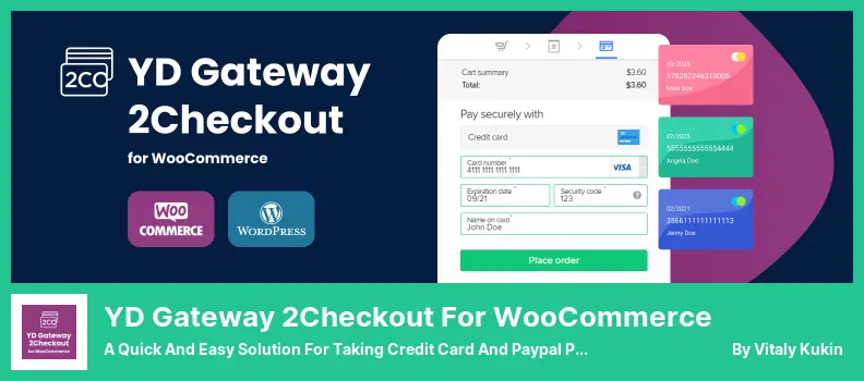 WooCommerce Eklentisi için YD Gateway 2Checkout - Kredi Kartı ve Paypal Ödemelerini Almak İçin Hızlı ve Kolay Bir Çözüm