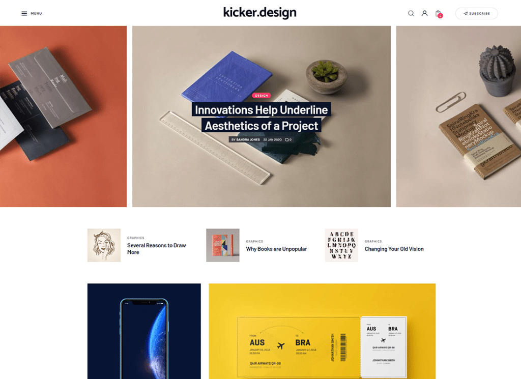 Kicker | Revista blog multifuncțională Tema WordPress + Gutenberg