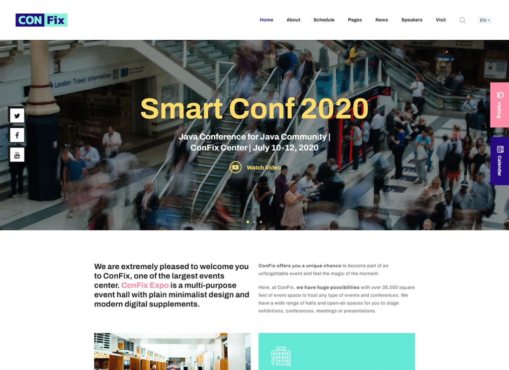 ConFix | Motyw WordPress na temat targów i wydarzeń