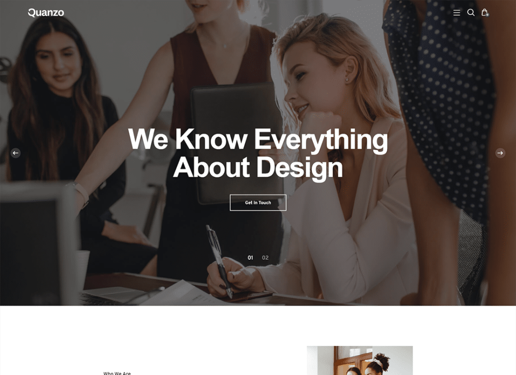 Quanzo | Motyw WordPress z portfolio osobistym