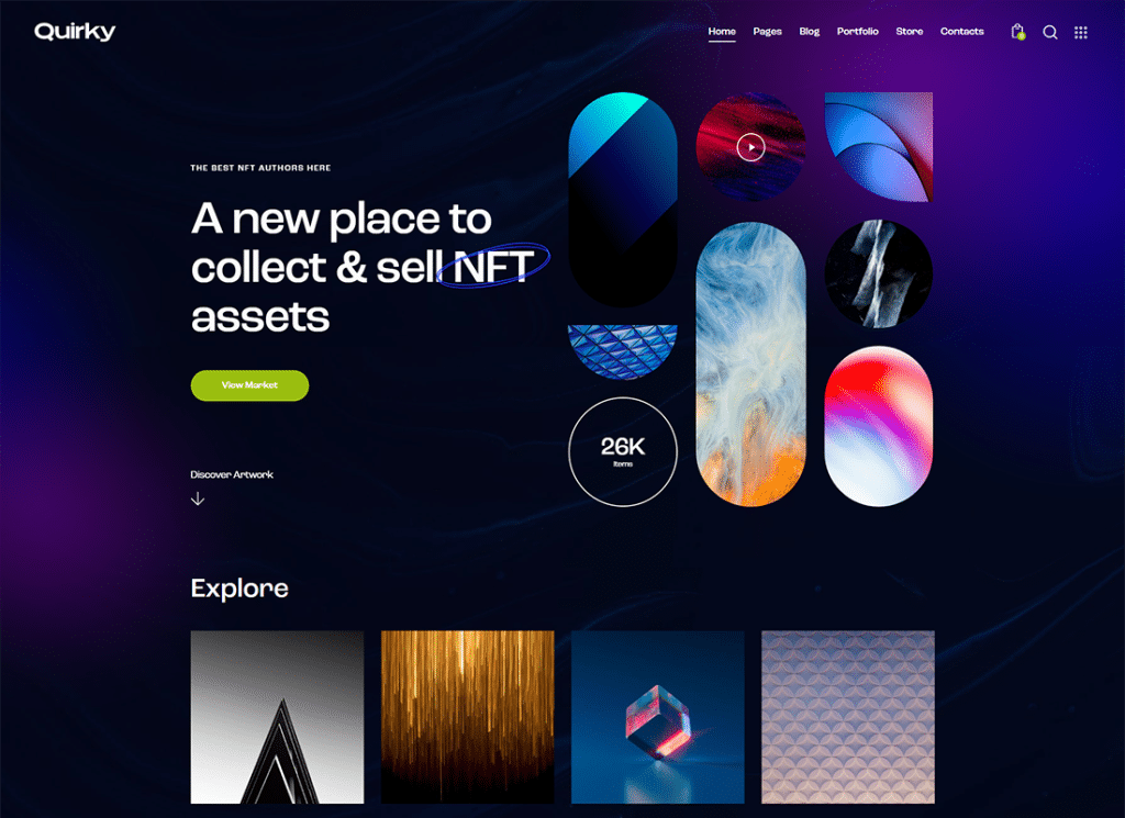 Dziwaczny | NFT, Token & Blockchain WCFM Marketplace Motyw WordPress