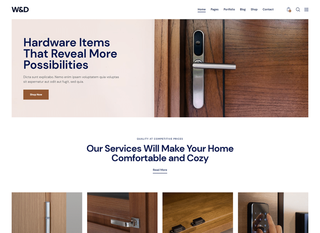 W&D | Windows & Doors Company WordPress テーマ