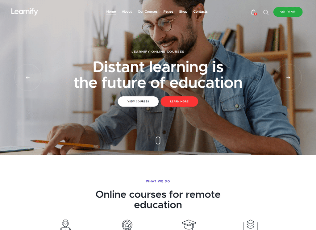 Learnify - Çevrimiçi Eğitim Kursları WordPress Teması