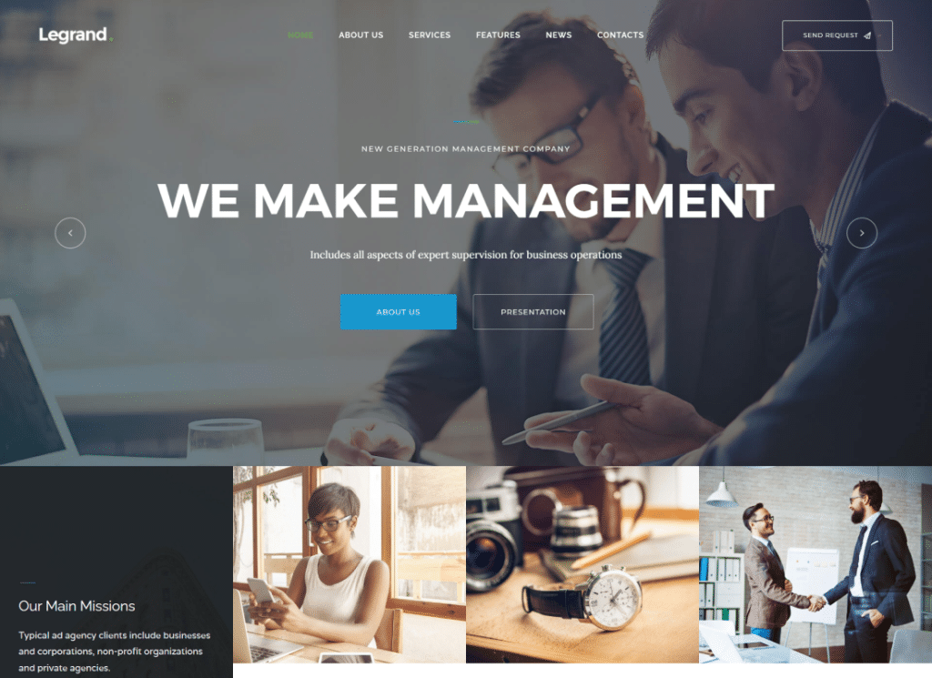 LeGrand - ธีม WordPress ธุรกิจอเนกประสงค์ที่ทันสมัย