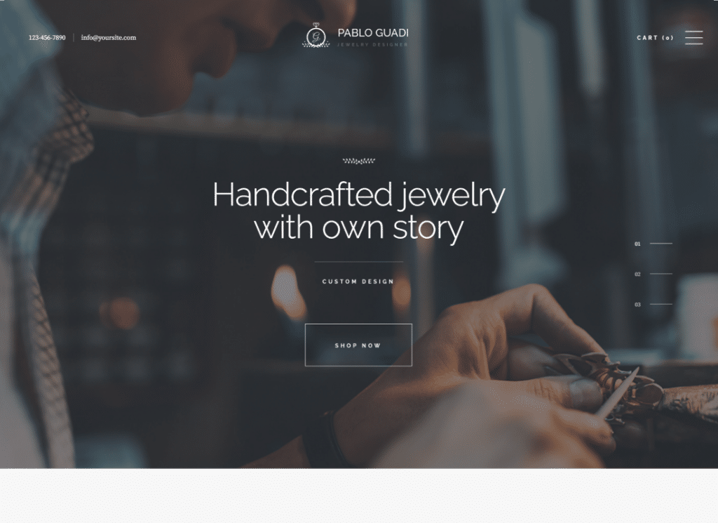 Pablo Guadi - ธีม WordPress ของนักออกแบบอัญมณีและเครื่องประดับทำมือร้านค้าออนไลน์