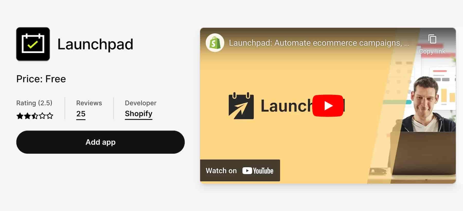 Shopify Başlatma Çubuğu