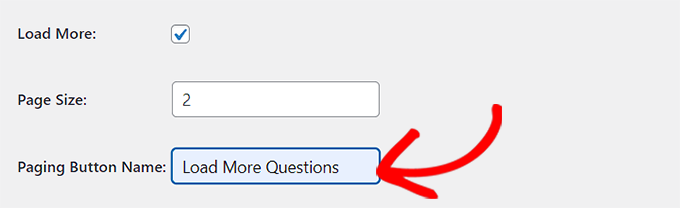 Pilih nama tombol paging Choose a paging button name