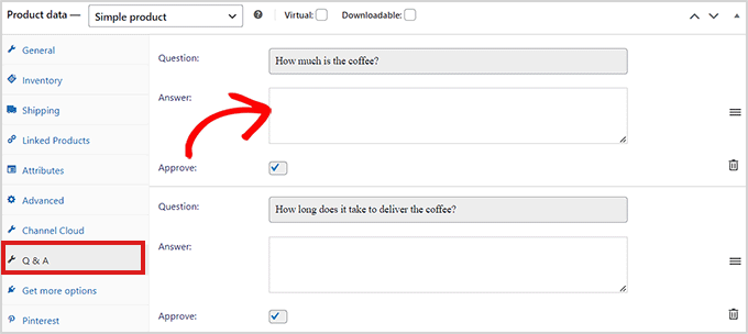 Klik tab Tanya Jawab Click the Q&A tab