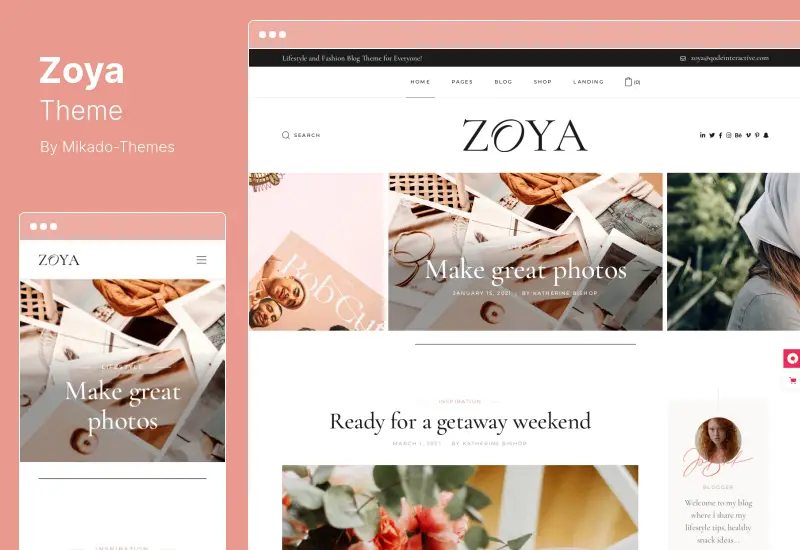 Tema Zoya - Tema WordPress Blog Gaya Hidup