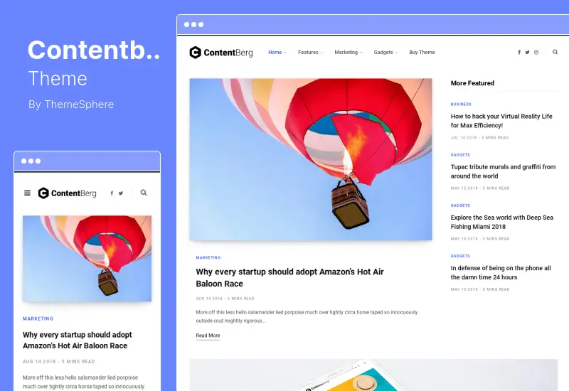 Tema Contentberg - Pemasaran Konten & Tema WordPress Blog Pribadi