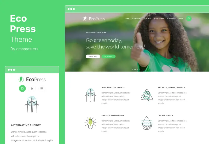 Eco Press 主題 - 自然、生態和非政府組織 WordPress 主題