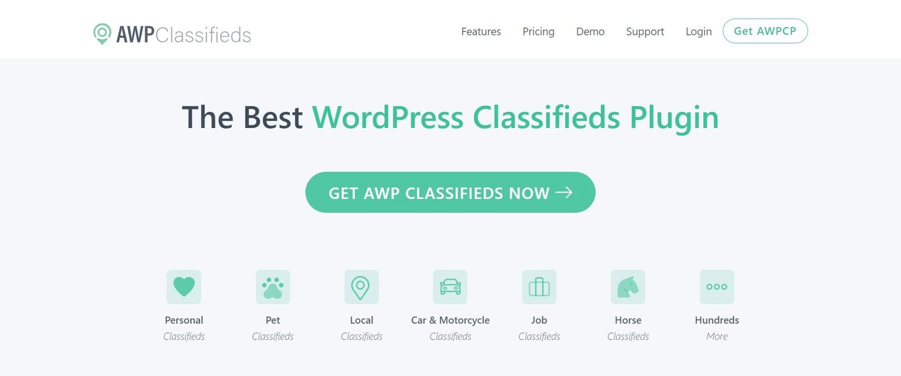 AWP Classified Plugin-Homepage Februar 2023
