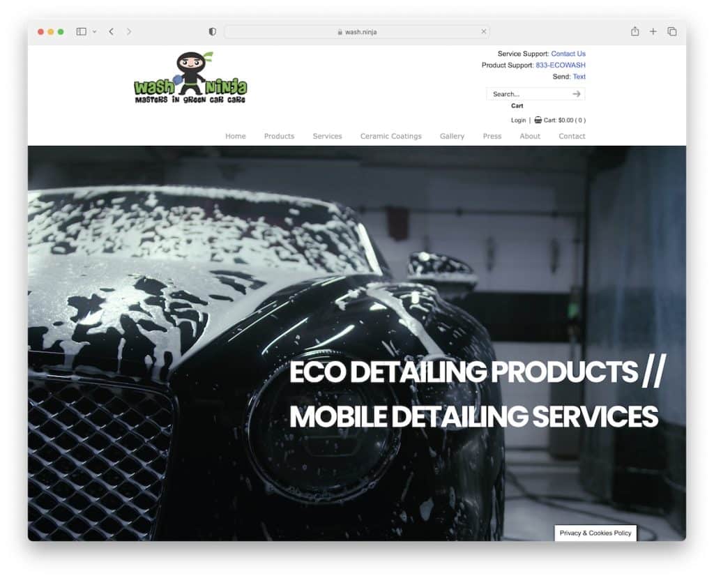 wash ninja web design