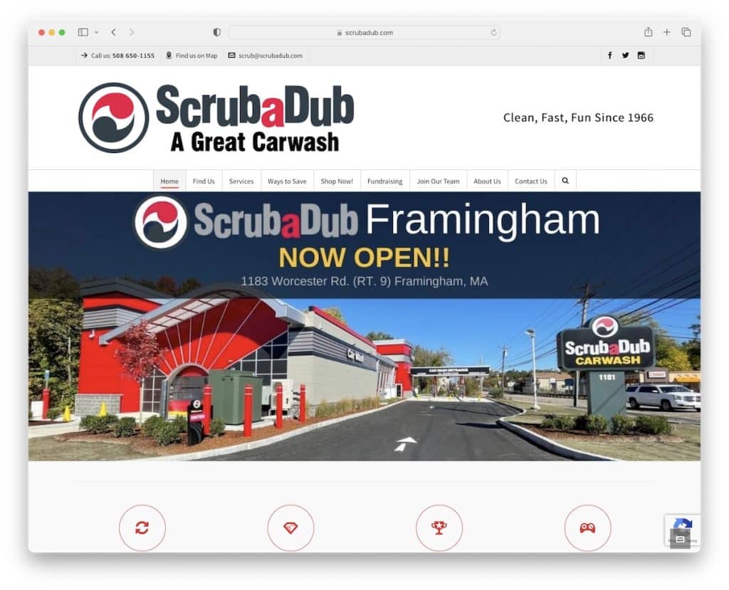 scrubadub web design spălătorie auto