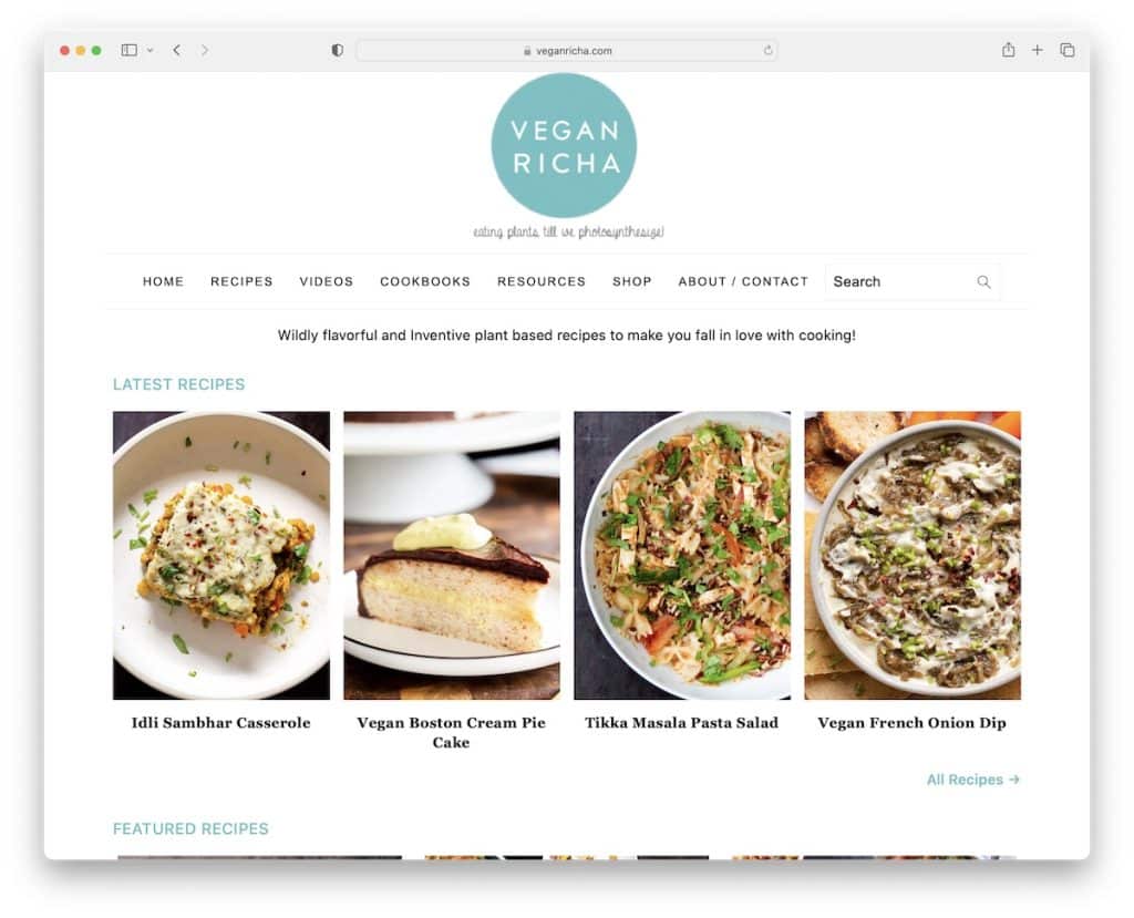 wegański blog z przepisami Richa