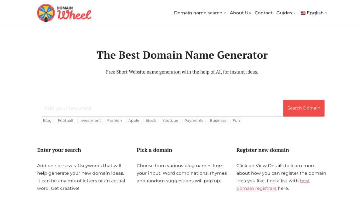 ตัวสร้างชื่อ DomainWheel