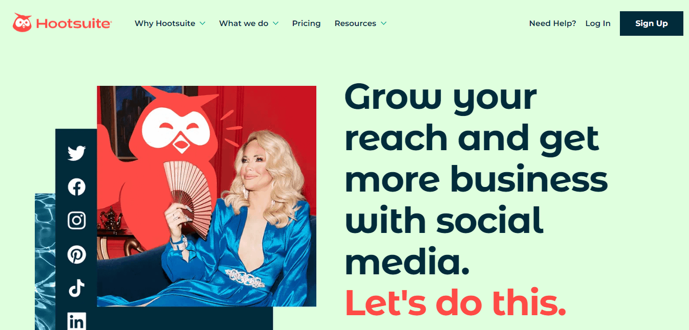 หน้าแรกของ Hootsuite