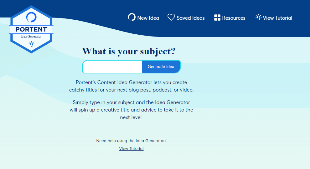 เครื่องมือสร้างแนวคิดเนื้อหาของ Portent เป็นหนึ่งในเครื่องมือการตลาดเนื้อหาที่ใช้ง่ายที่สุดในคลังแสงของคุณ
