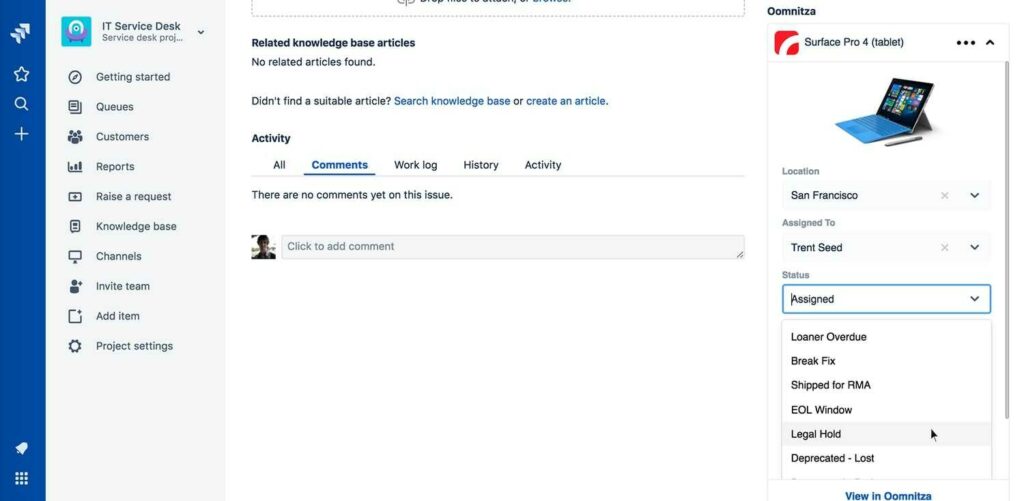 Jira-Service-Desk-Schnittstelle