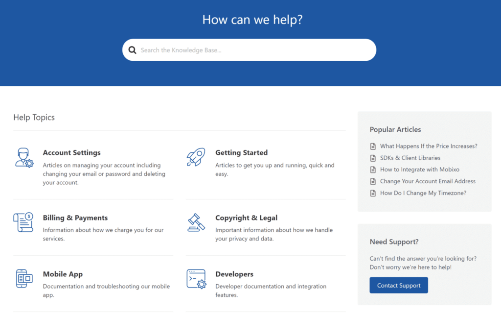 Ein Wissensdatenbank-Self-Service-Portal