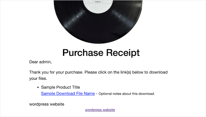 Adicionando o logotipo da sua loja de música ao e-mail de recibo de compra Adding your music store's logo to the purchase receipt email