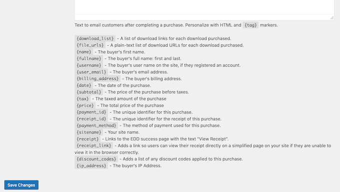 Configurações de e-mail condicionais do Easy Digital Download Easy Digital Download's conditional email settings