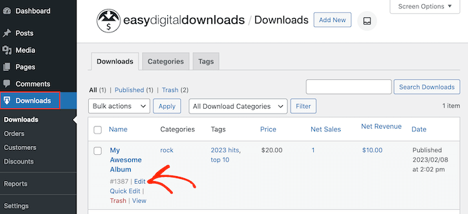 Venda de música online usando WordPress e Easy Digital Downloads Selling music online using WordPress and Easy Digital Downloads
