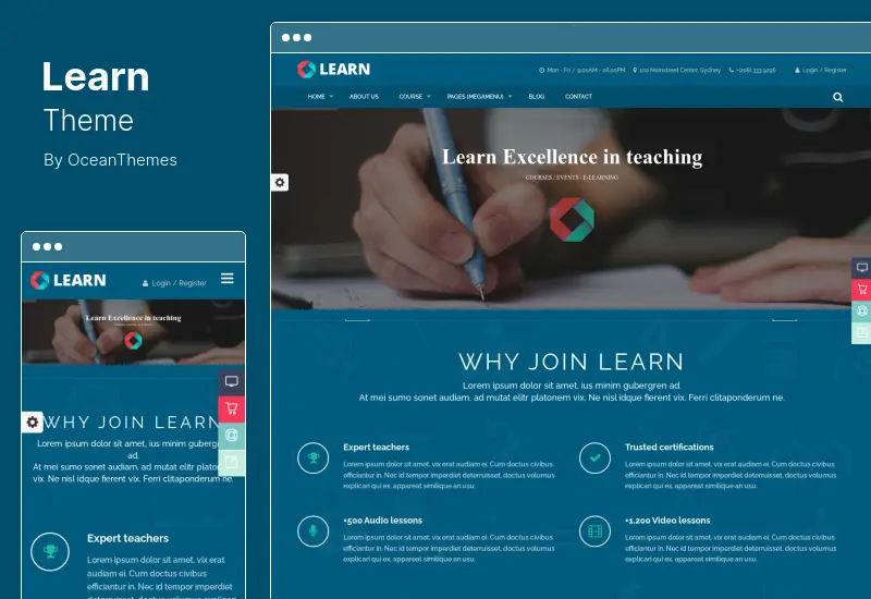 Learn Theme - Eğitim, e-Öğrenim WordPress Teması