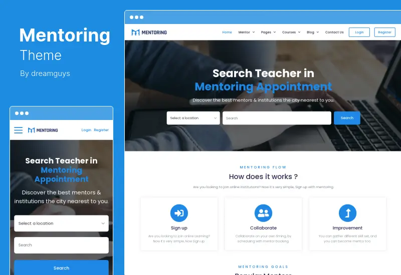 Mentorluk Teması - e-Öğrenim, Öğrenme Yönetim Sistemi ve Eğitim WordPress Teması