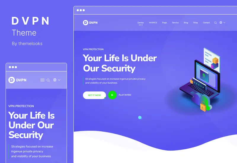 DVPN テーマ - 多目的 VPN WordPress テーマ