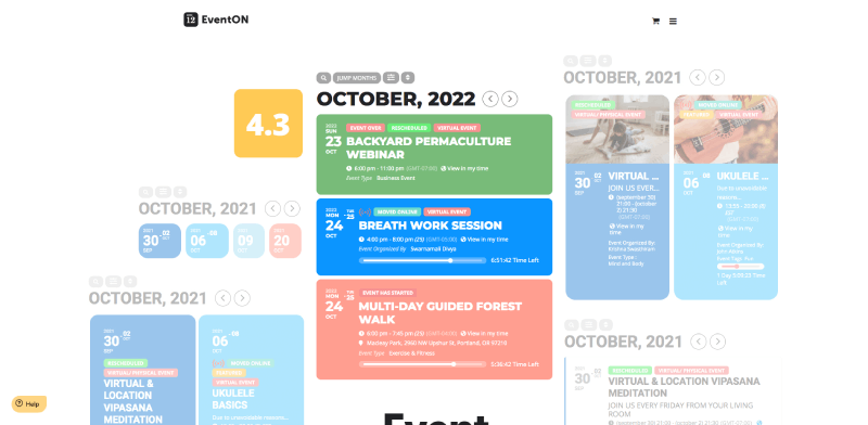 eventON wordpress 事件日曆插件截圖