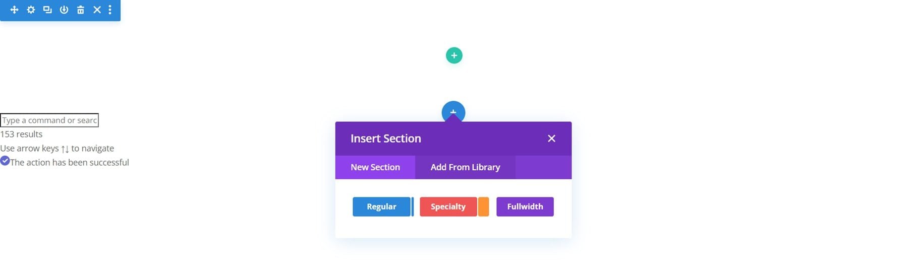 Divi 产品亮点 Divi Designer Pack 从库中添加布局