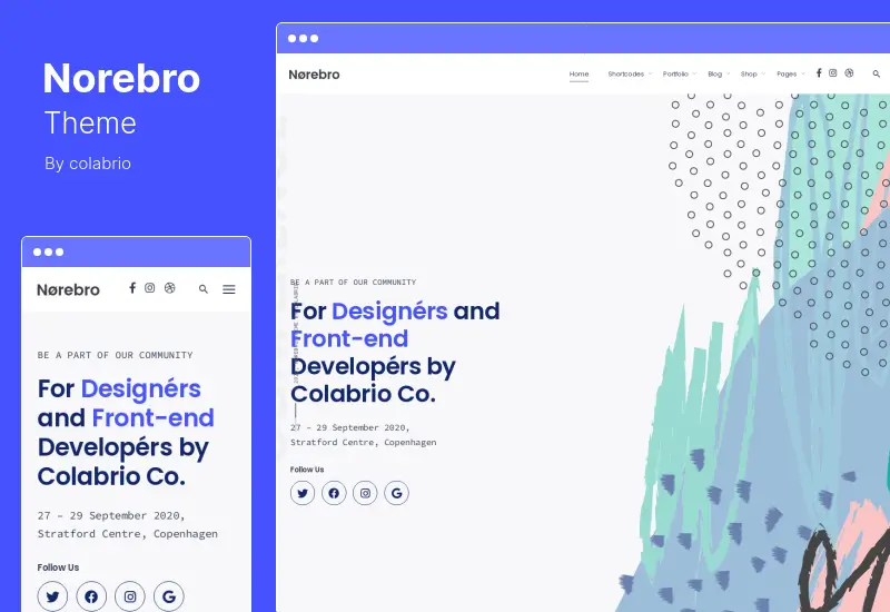 Tema Norebro - Tema WordPress de portfólio criativo para uso multiuso