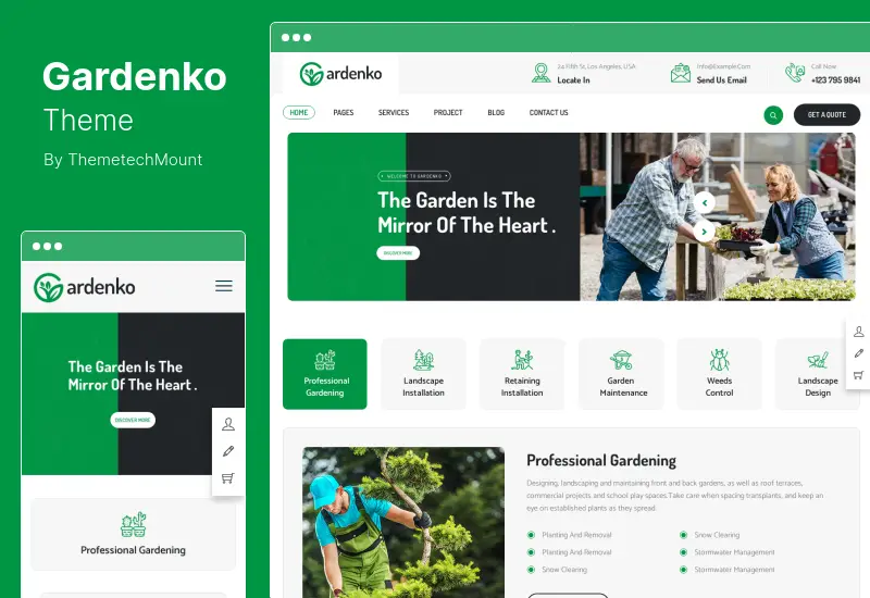 Gardenko Teması - Bahçecilik ve Peyzaj WordPress Teması