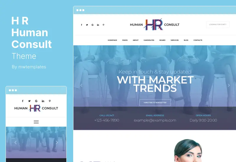 HR Human Consult Theme - 搜索和招聘 WordPress 主題