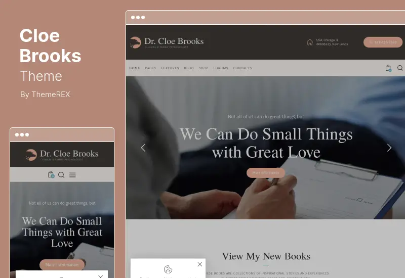 Motyw Cloe Brooks — motyw WordPress dotyczący psychologii, poradnictwa i medycyny