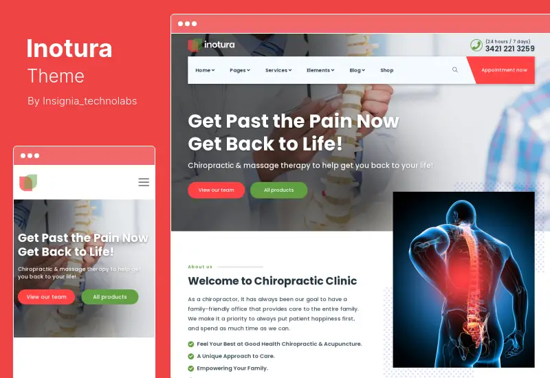 Inotura Theme - Zdrowie i medycyna Motyw WordPress