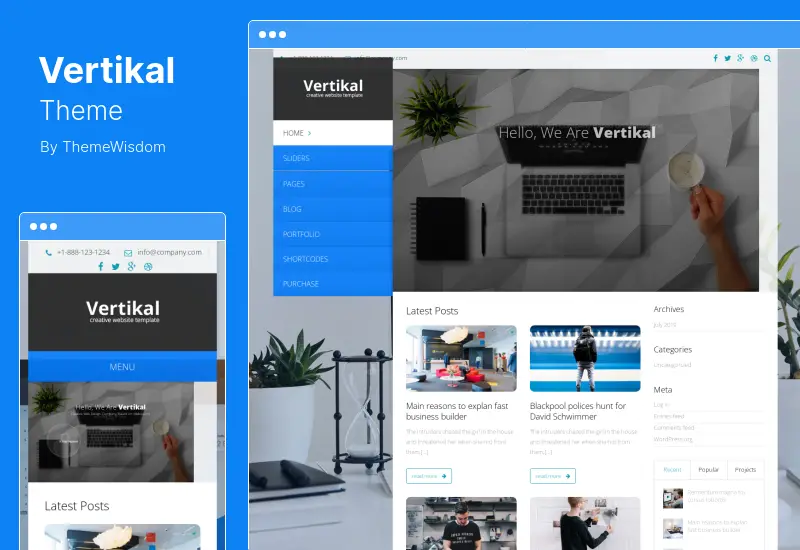 Motyw Vertikal — responsywny motyw WordPress